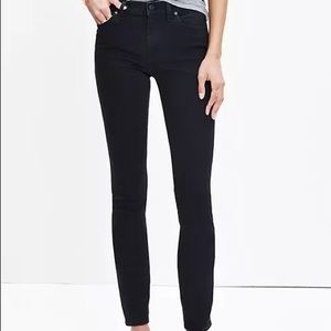 Madewell black high riser skinny Jean in black